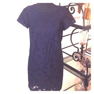Loft Navy Blue Lace dress 2